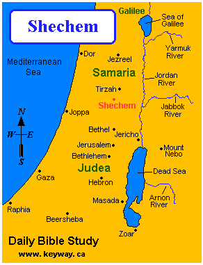 Alternative link to the map of Shechem :

